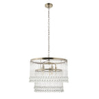 Genevieve 5 Light Ceiling Pendant Light In Antique Brass With Clear Glass 104504