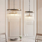 Genevieve 5 Light Ceiling Pendant Light In Antique Brass With Clear Glass 104504