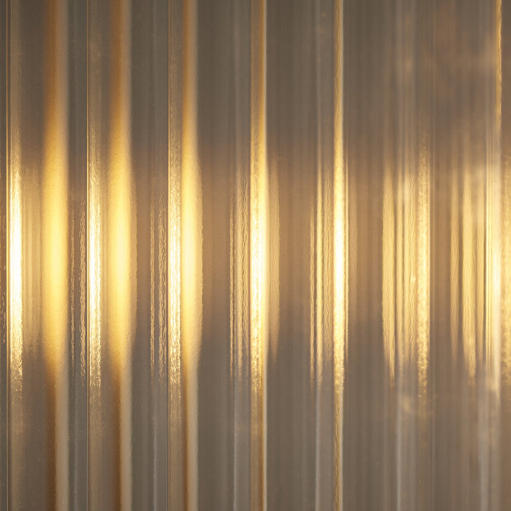 Ridgeton 4 Light Ceiling Pendant Light In Antique Brass With Ribbed Glass 110945