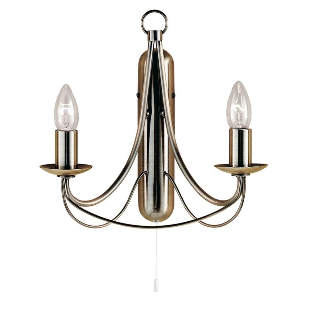 6342-2AB Maypole Antique Brass Wall Light