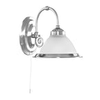 American Diner Single Wall Light In Satin Silver Finish 1041-1
