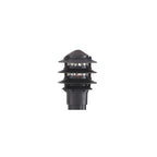 1075-450 Black Outdoor 4500 Bollard Post Light