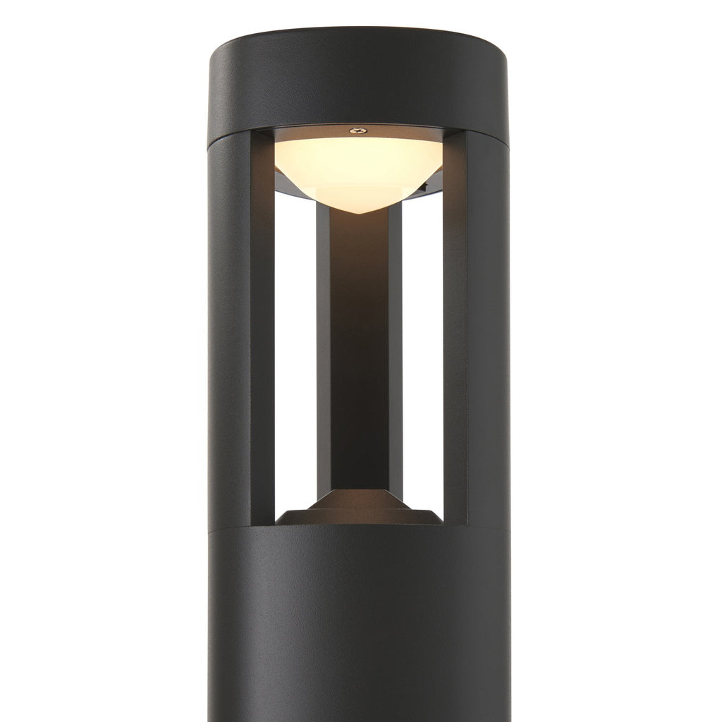 EL-40076 Outdoor Aluminium LED Textured Grey Finish Lamp Post