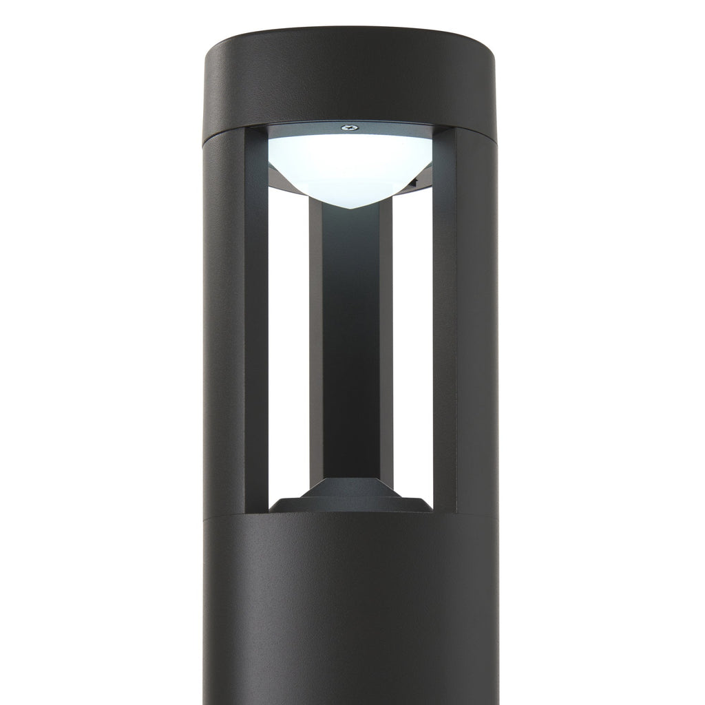 EL-40076 Outdoor Aluminium LED Textured Grey Finish Lamp Post