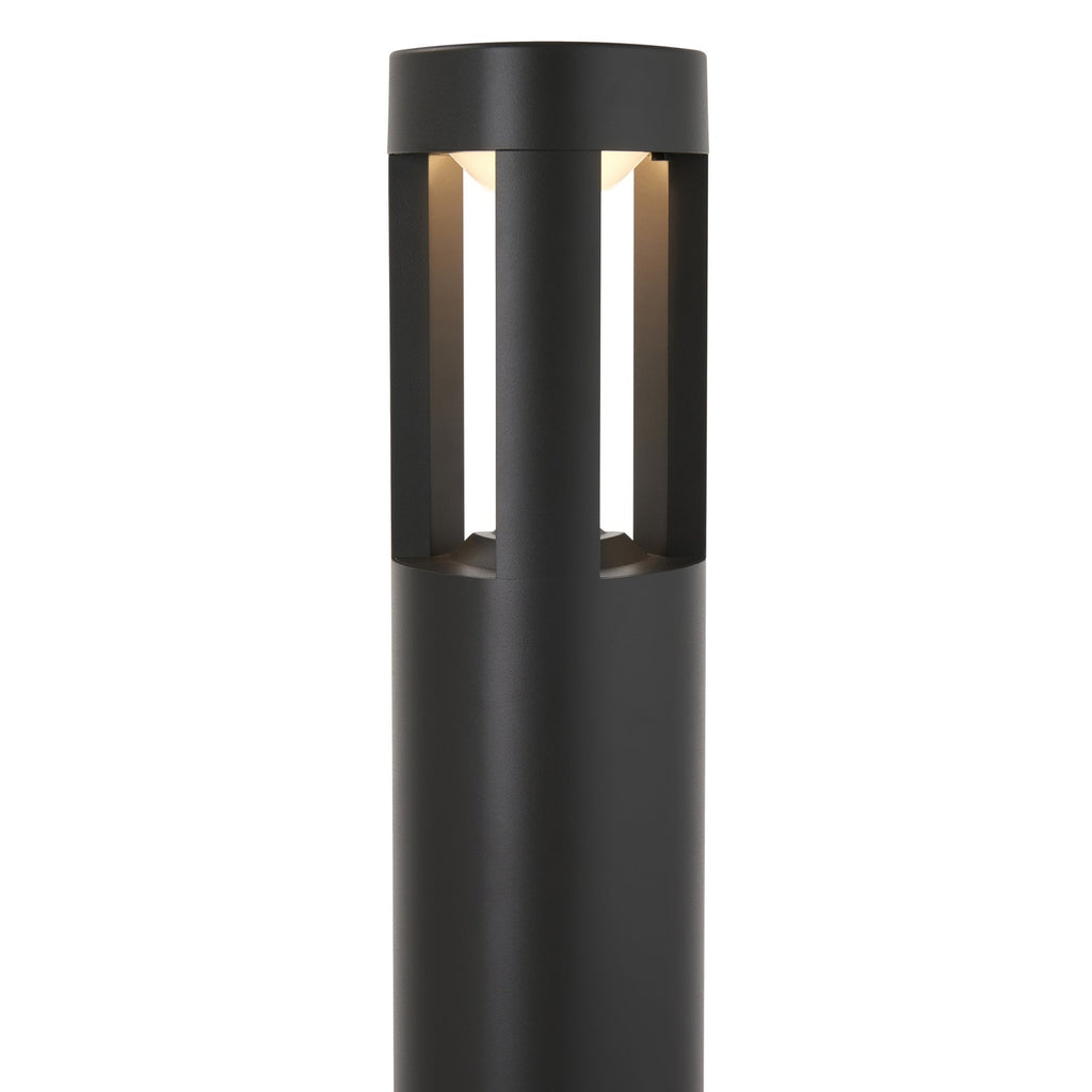 EL-40076 Outdoor Aluminium LED Textured Grey Finish Lamp Post