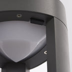 EL-40076 Outdoor Aluminium LED Textured Grey Finish Lamp Post