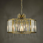 Kiran 5 Light Pendant In Natural Brass Finish With Crystal Glass KIR0535