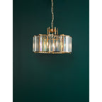 Kiran 5 Light Pendant In Natural Brass Finish With Crystal Glass KIR0535