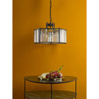 Kiran 5 Light Pendant In Satin Black Finish With Crystal Glass KIR0522