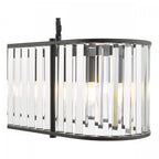 Kiran 7 Light Bar Pendant In Satin Black With Crystal Glass KIR3422