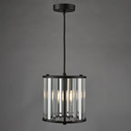 Kiran Ceiling Pendant In Satin Black Finish With Crystal Glass KIR0122