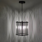Kiran Ceiling Pendant In Satin Black Finish With Crystal Glass KIR0122