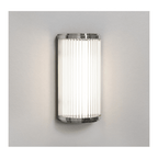 Versallies Bathroom Small Wall Light In Polished Chrome With Glass Shade 1380024