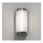 Versallies Bathroom Small Wall Light In Polished Chrome With Glass Shade 1380024