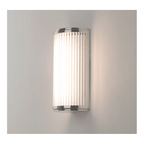 Versallies Bathroom Small Wall Light In Polished Chrome With Glass Shade 1380024