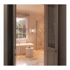 Versallies Bathroom Small Wall Light In Polished Chrome With Glass Shade 1380024