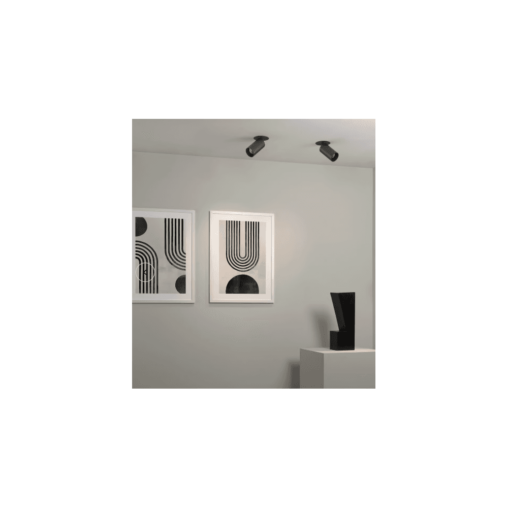 Can 50 Recessed Single Spot Light In Matt Black Finish 1396029