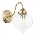 Whitham Wall Light In Antique Brass and Ribbed Glass LA3756485-Q