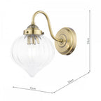 Whitham Wall Light In Antique Brass and Ribbed Glass LA3756485-Q