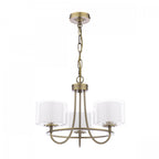 Southwell 3 Light Ceiling Chandelier In Antique Brass With Glass Shades LA3756605-Q