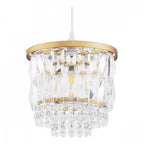 Rhosill Easy Fit Ceiling Light With Faceted Glass In Antique Brass Finish LA3756359-Q
