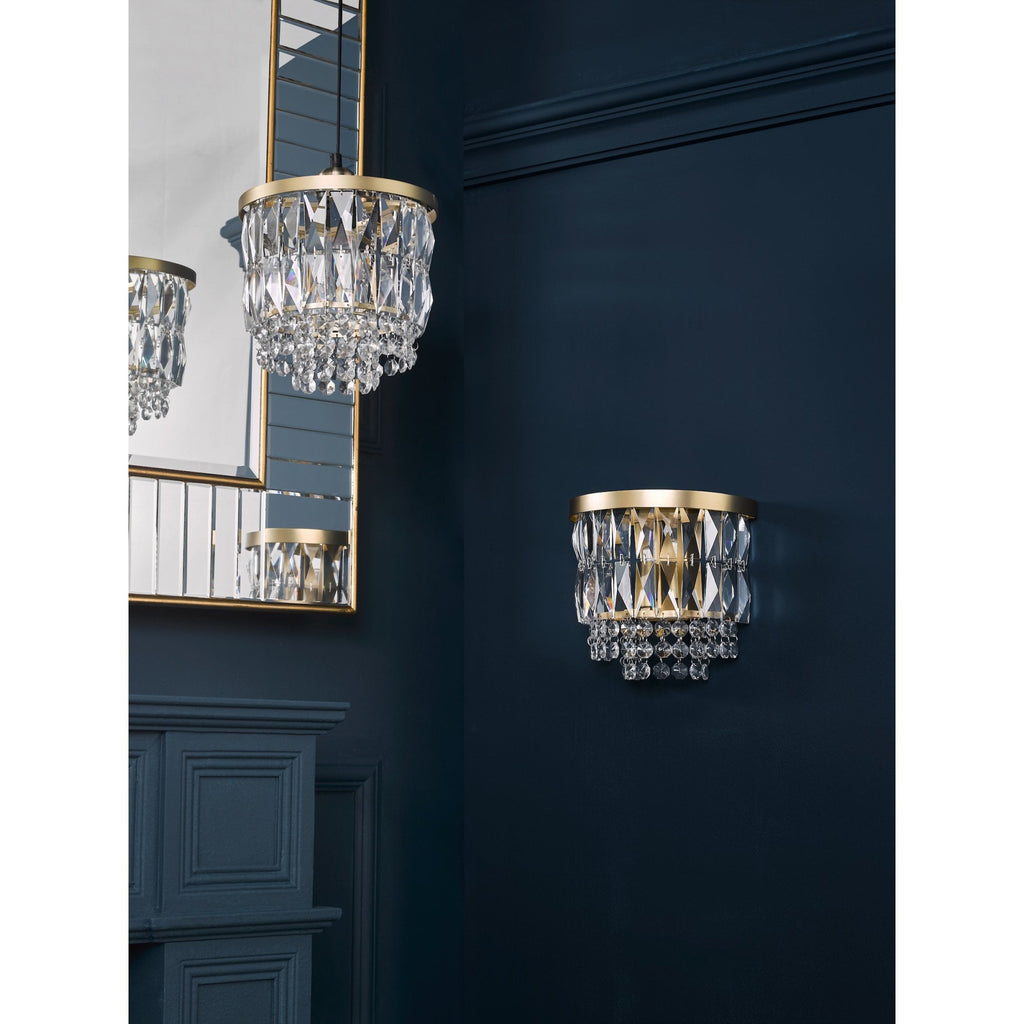 Rhosill Easy Fit Ceiling Light With Faceted Glass In Antique Brass Finish LA3756359-Q