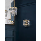 Rhosill Easy Fit Ceiling Light With Faceted Glass In Antique Brass Finish LA3756359-Q