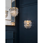 Rhosill Easy Fit Ceiling Light With Faceted Glass In Antique Brass Finish LA3756359-Q