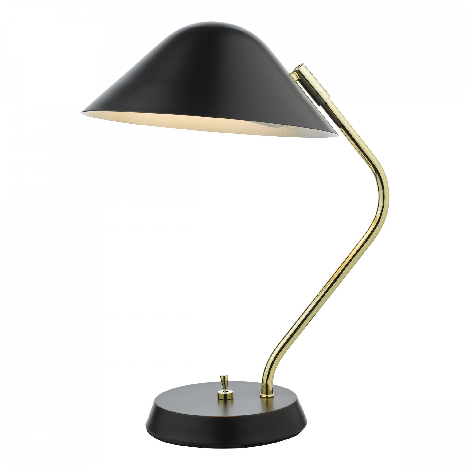 Erna Task Table Lamp In Polished Brass And Satin Black Finish ERN4122
