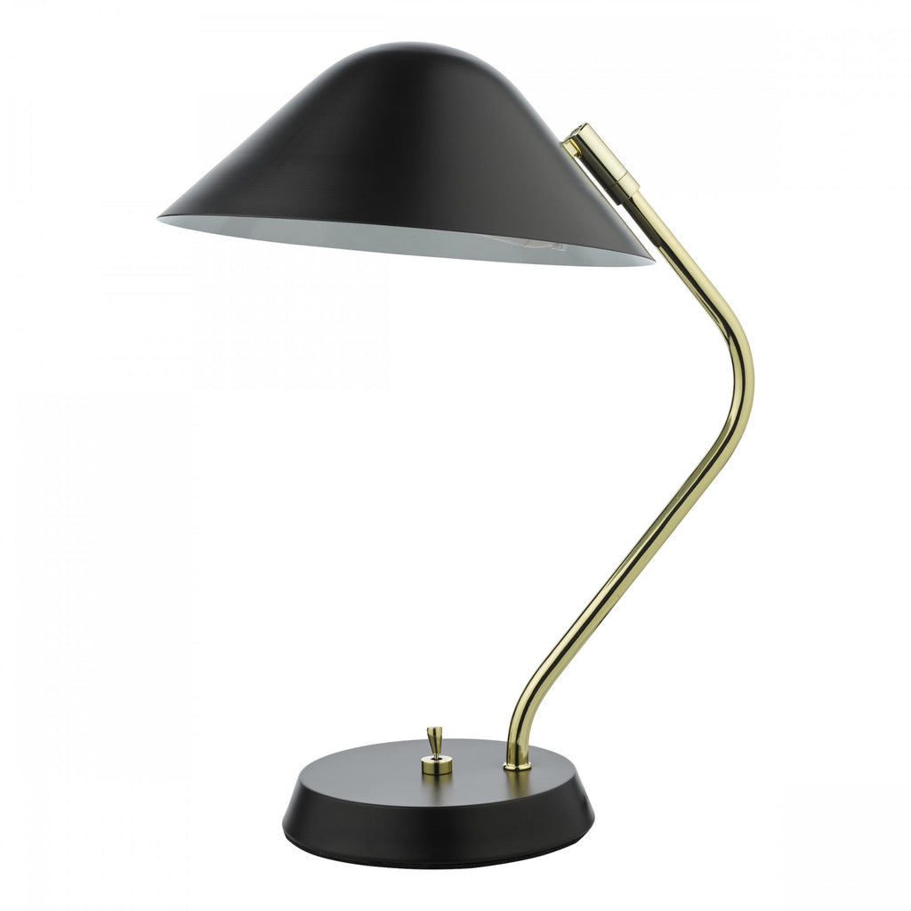 Erna Task Table Lamp In Polished Brass And Satin Black Finish ERN4122