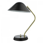 Erna Task Table Lamp In Polished Brass And Satin Black Finish ERN4122