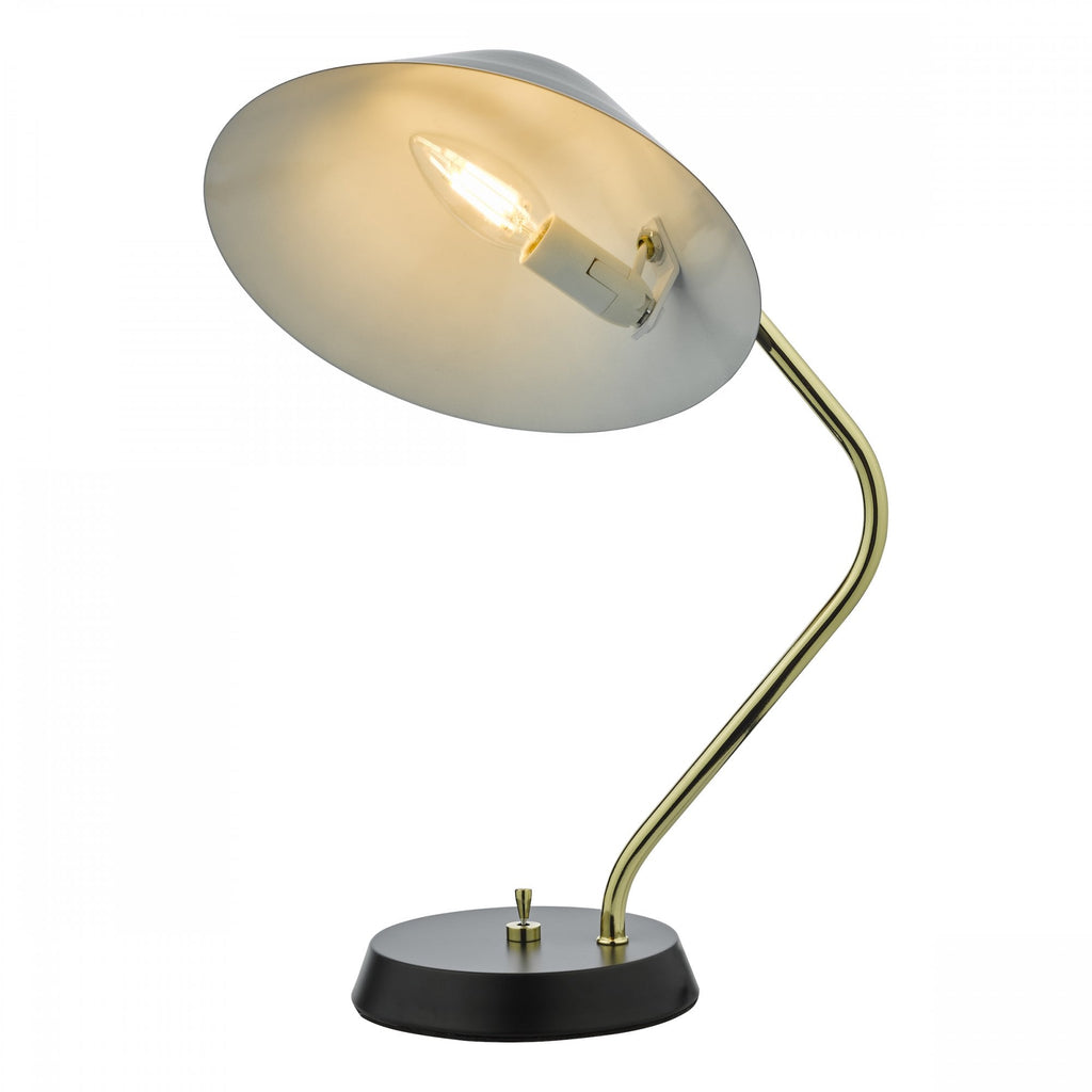 Erna Task Table Lamp In Polished Brass And Satin Black Finish ERN4122