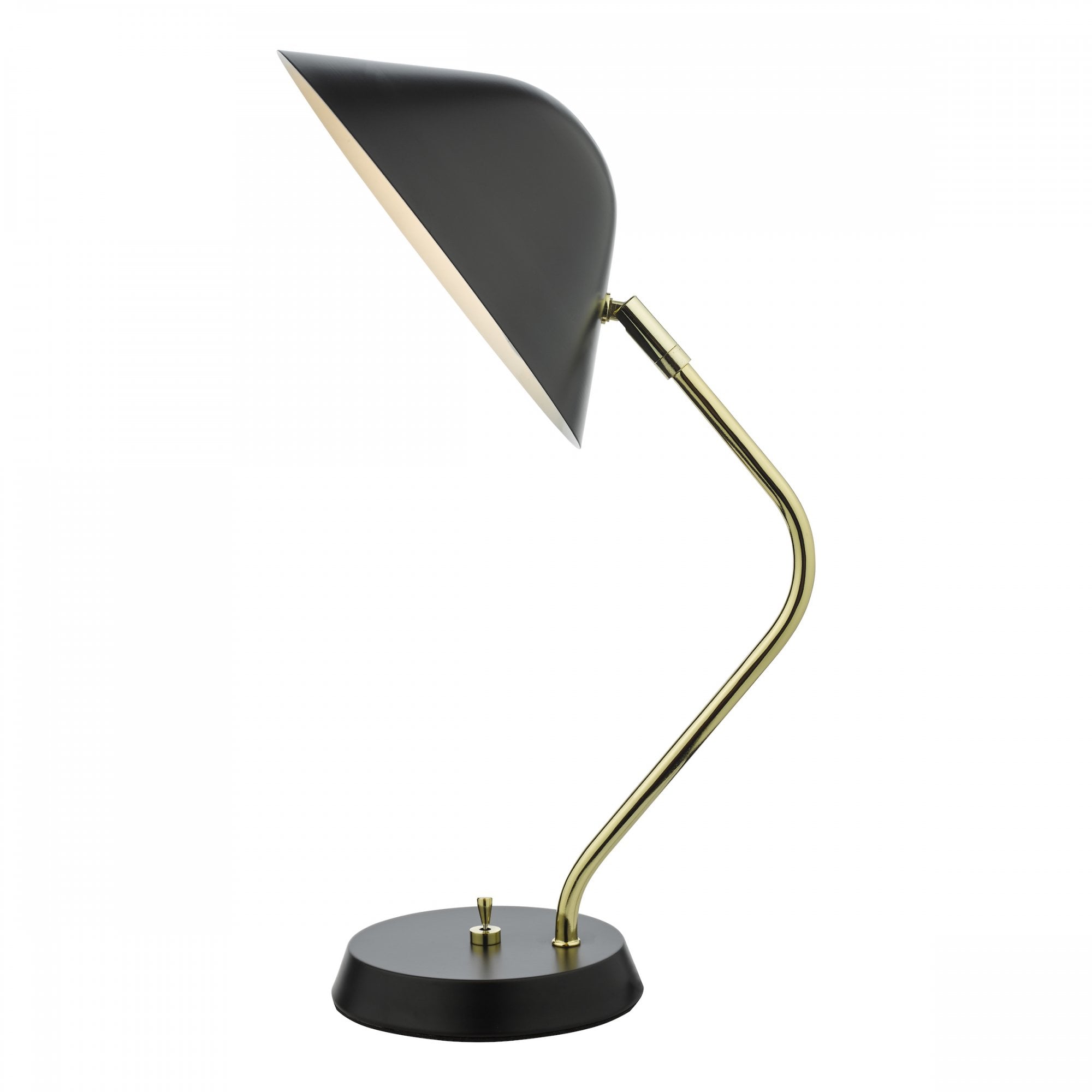 Erna Task Table Lamp In Polished Brass And Satin Black Finish ERN4122