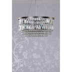 Rhosill 4 Light Ceiling Chandelier With Faceted Glass In Aged Pewter Finish LA3756466-Q