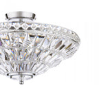 Vienna 3 Light Semi Flush Chandelier In Polished Chrome Finish And Crystal Glass LA3756604-Q