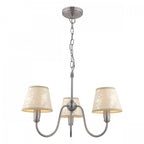 Westbourne 3 Light Armed Pendant In Polished Pewter With Shades LA3756416-Q