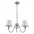 Westbourne 3 Light Armed Pendant In Polished Pewter With Shades LA3756416-Q