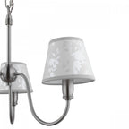 Westbourne 3 Light Armed Pendant In Polished Pewter With Shades LA3756416-Q