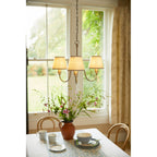 Westbourne 3 Light Armed Pendant In Polished Pewter With Shades LA3756416-Q