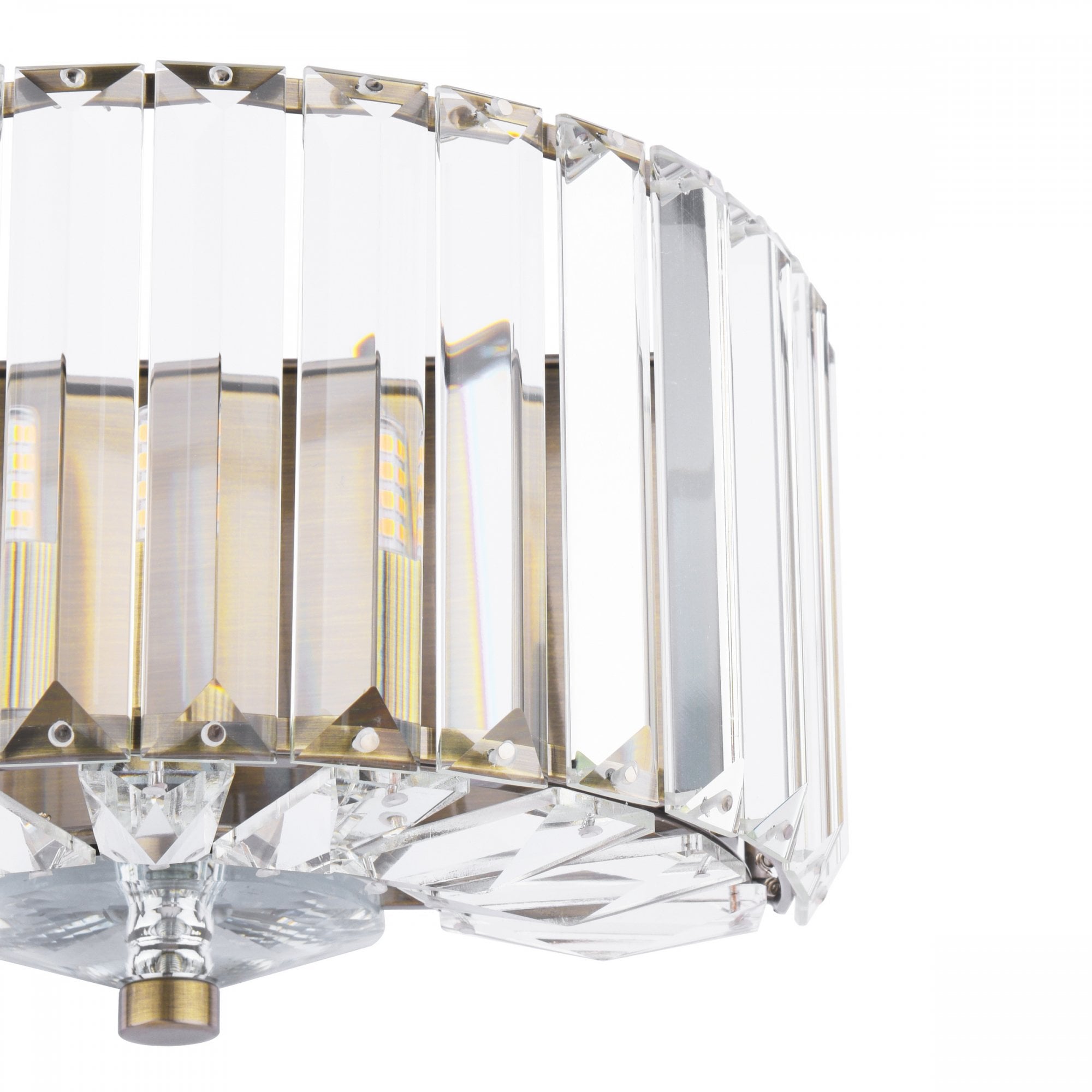 Fernhurst Wall Light In Antique Brass Finish And Crystal Glass LA3756454-Q