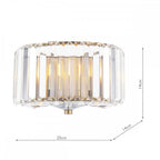 Fernhurst Wall Light In Antique Brass Finish And Crystal Glass LA3756454-Q