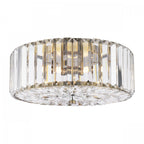 Fernhurst 3 Light Crystal Glass Flush Ceiling Light In Antique Brass LA3756472-Q