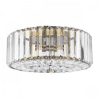 Fernhurst 3 Light Crystal Glass Flush Ceiling Light In Antique Brass LA3756472-Q