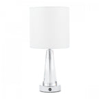 Blake Portable LED Crystal Glass Table Lamp With Ivory Shade LA3756513-Q