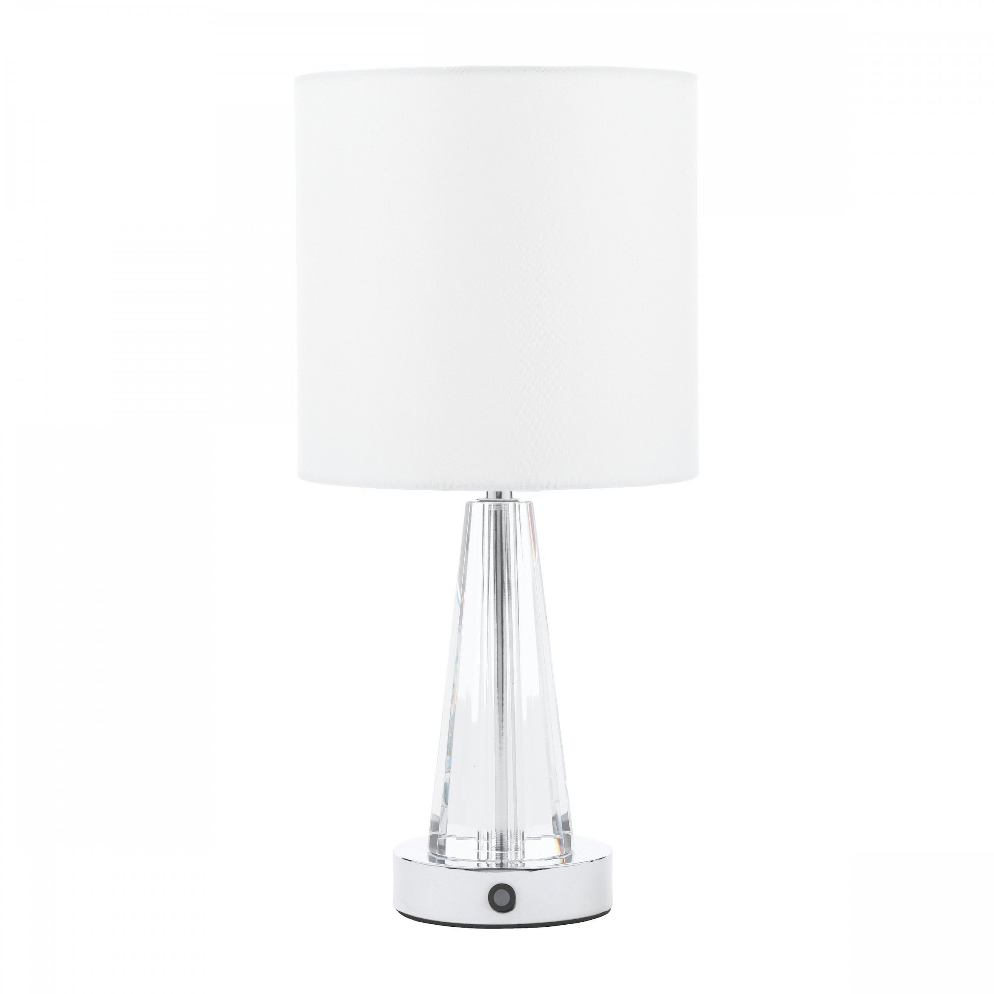 Blake Portable LED Crystal Glass Table Lamp With Ivory Shade LA3756513-Q