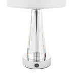 Blake Portable LED Crystal Glass Table Lamp With Ivory Shade LA3756513-Q