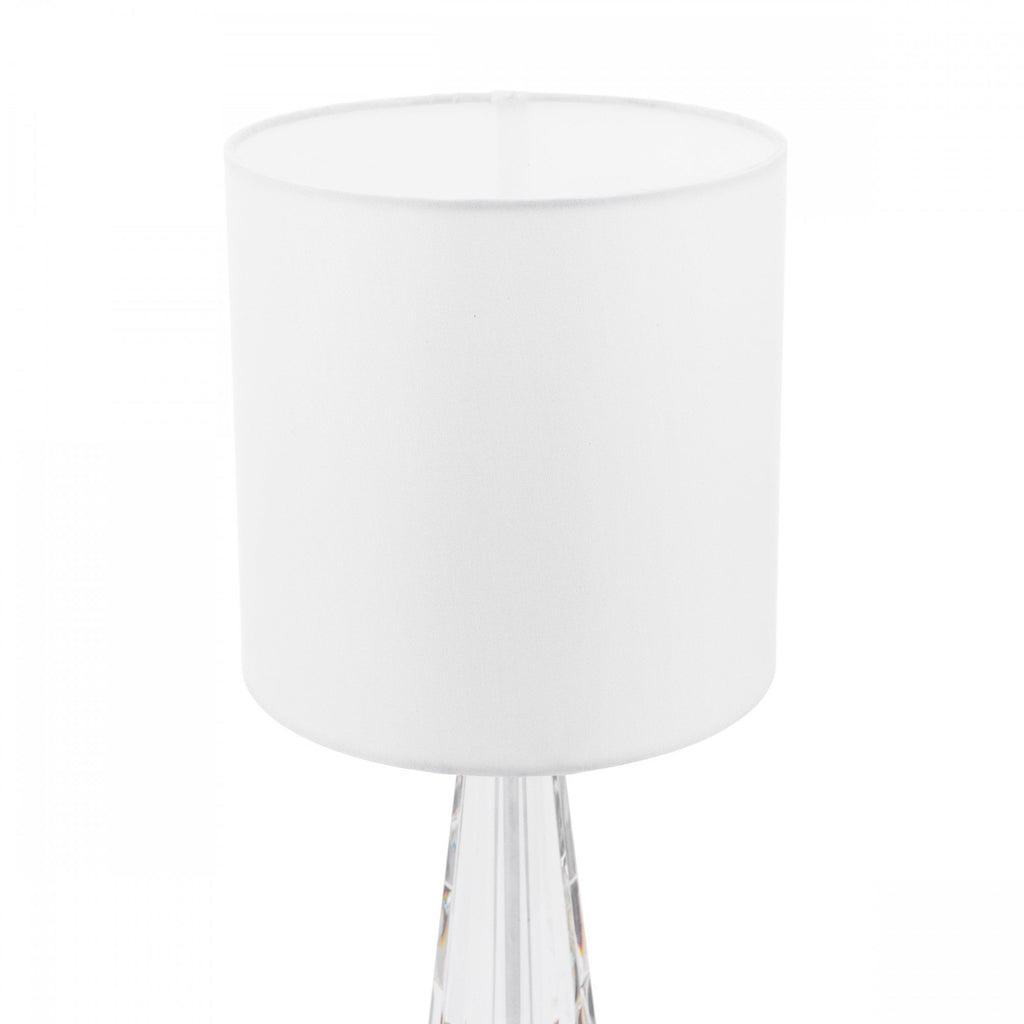Blake Portable LED Crystal Glass Table Lamp With Ivory Shade LA3756513-Q