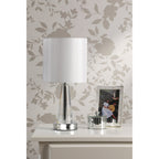 Blake Portable LED Crystal Glass Table Lamp With Ivory Shade LA3756513-Q