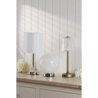 Blake Portable LED Crystal Glass Table Lamp With Ivory Shade LA3756513-Q