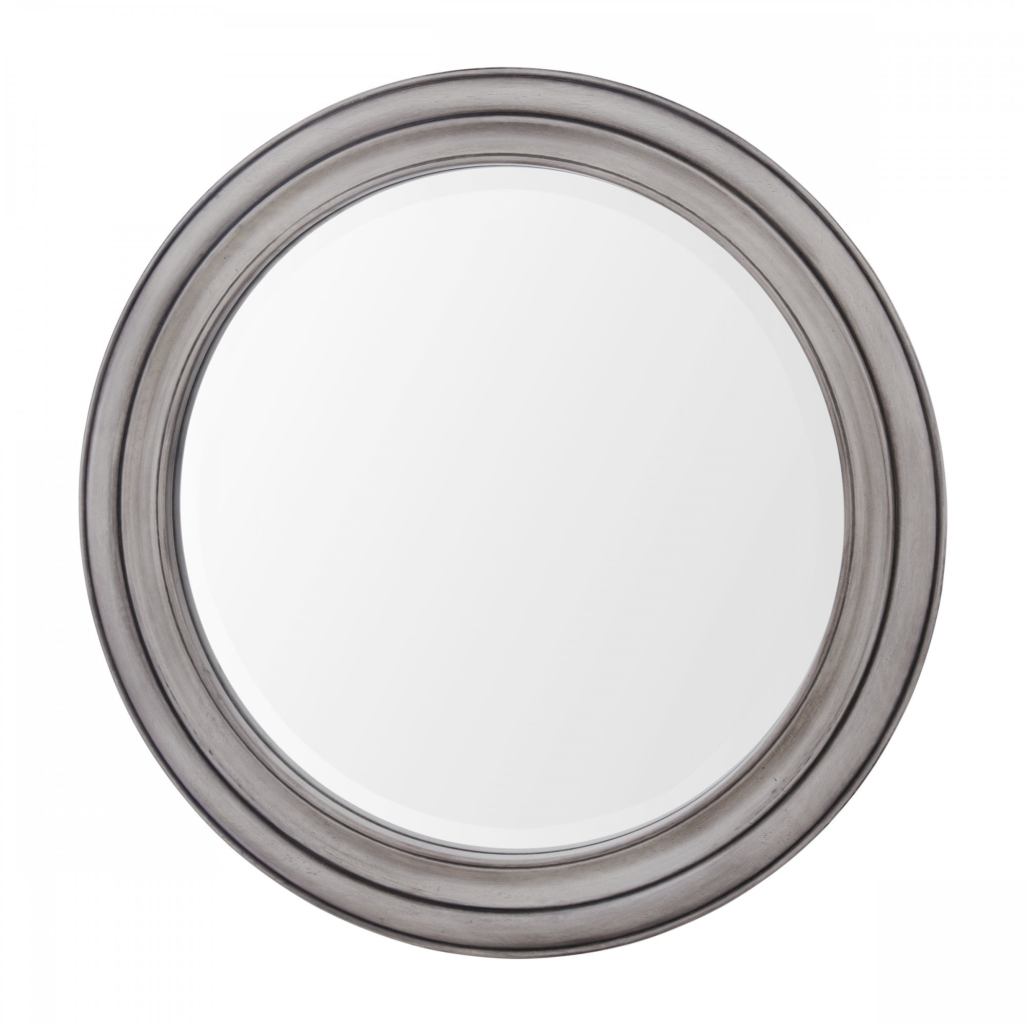 Tate Round Mirror In Distressed Grey Finish 60 cm LA3756496-Q